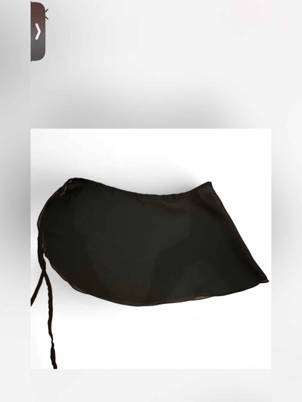 Capezio Black ballet wrap Skirt with Tie